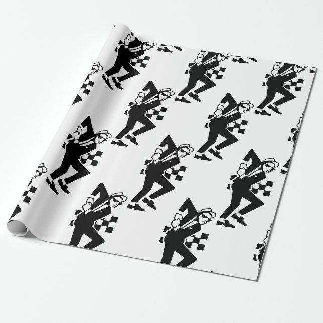 Papel De Presente Dançarino SKA (Desenrolado)