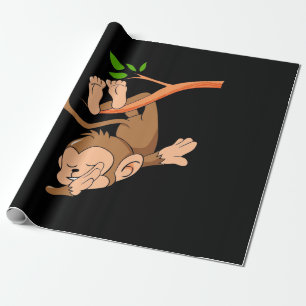 Papel De Presente Dance Monkey Dabbing