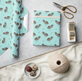 Papel De Presente Dancing Emu Pattern