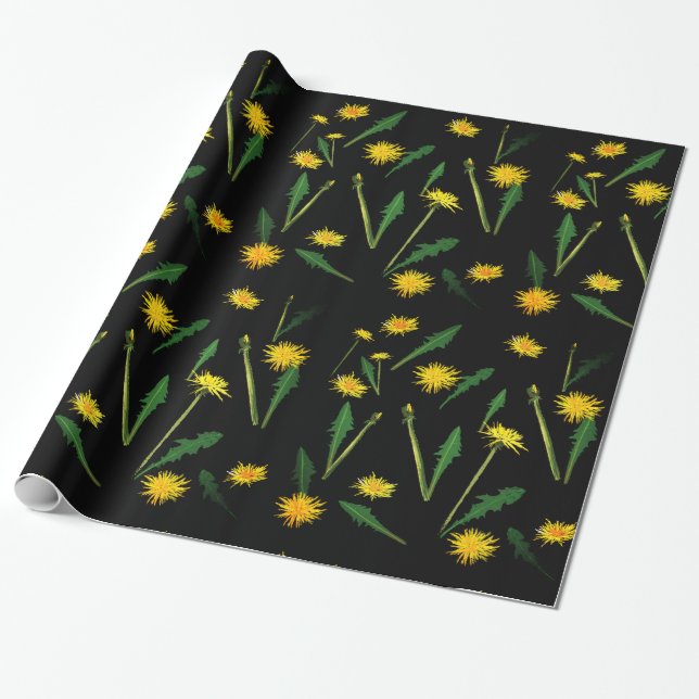 Papel De Presente Dandelions (Desenrolado)