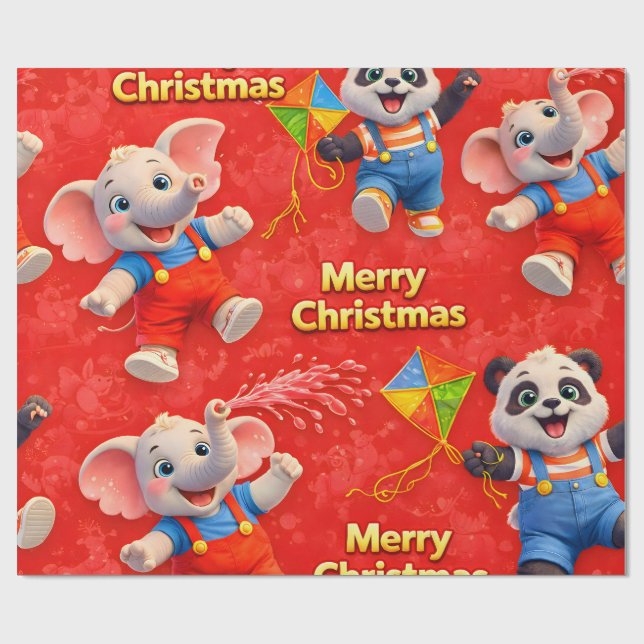 Papel De Presente Danny and Dave Merry Christmas festive wrapping (Aberto)