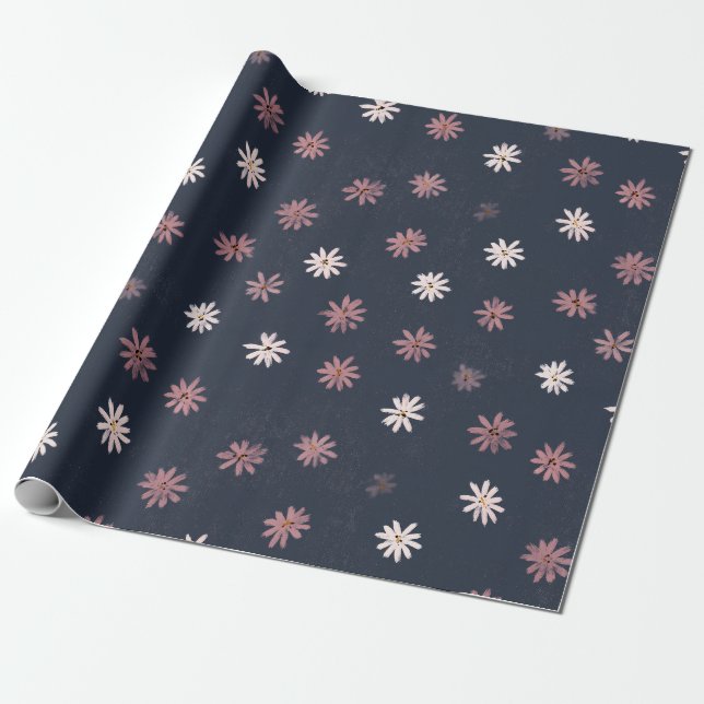 Papel de Presente Dark Daisy Spring (Desenrolado)