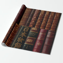Papel De Presente Dark Leather Book Spines Book Lovers