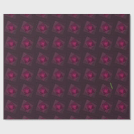 Papel De Presente Dark Magenta Modern Geometric Layered Pattern