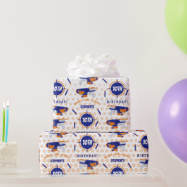 Papel De Presente Dart Gun Batalha de Boys Aniversário