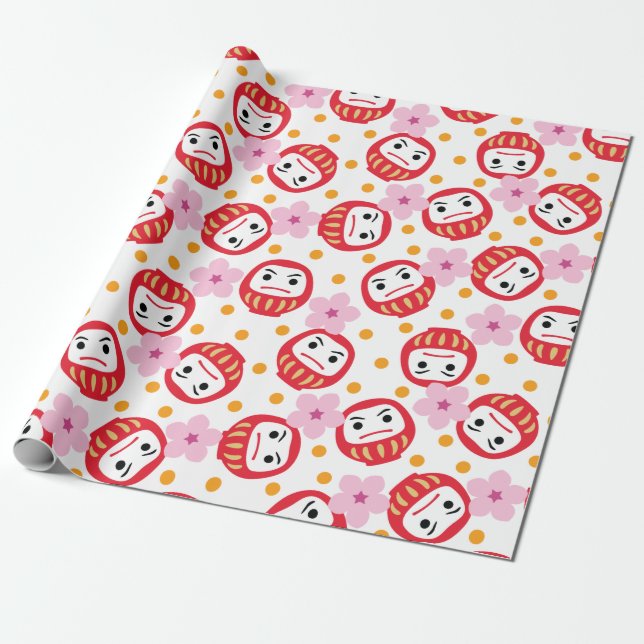 Papel De Presente Daruma (Desenrolado)