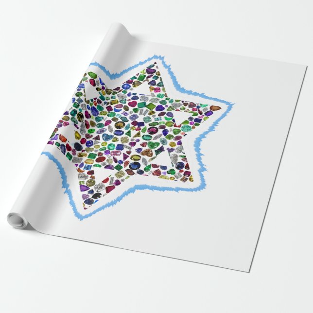 Papel De Presente David Star made with Gemstones (Desenrolado)