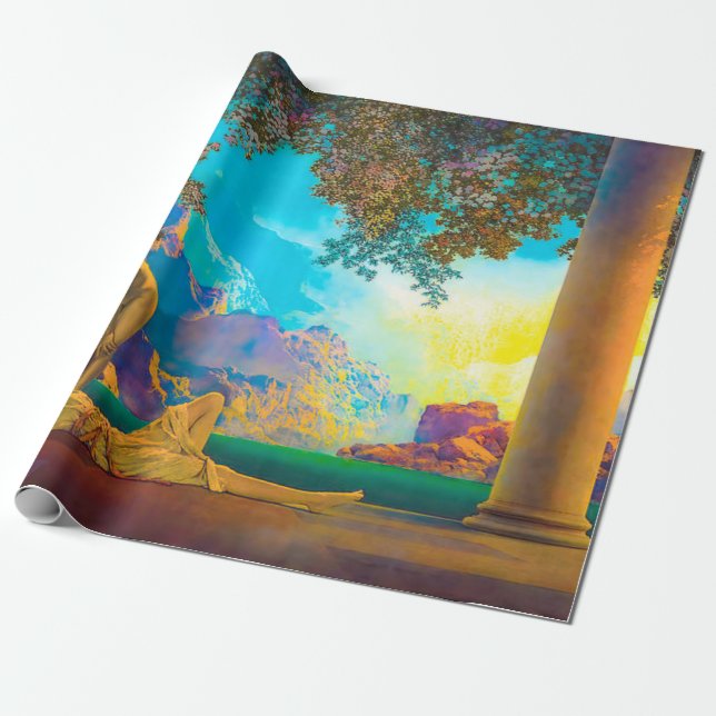 Papel De Presente Daybreak Maxfield Parrish (Desenrolado)