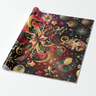 Papel De Presente Dazzling Christmas Motifs