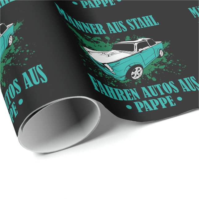 Papel De Presente DDR Trabi "Männer aus Stahl, fahren Autos aus Papp (Ponta do rolo)