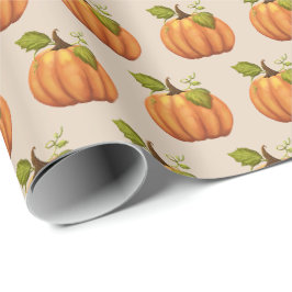 Papel de Presente de Abóbora de Outono Halloween D