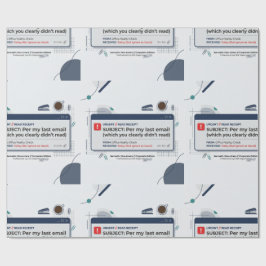 Papel De Presente De Acordo com Meu Último E-mail Citação Engraçada