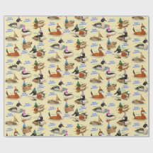 Papel de Presente de Aniversário de Pato