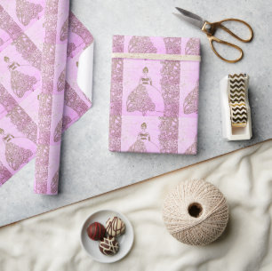 Papel de Presente de Aniversário de Princesa Conto