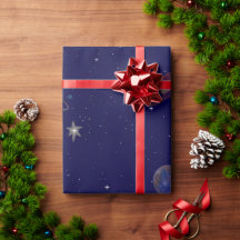 Papel de Presente de Aniversário Espacial | Papel