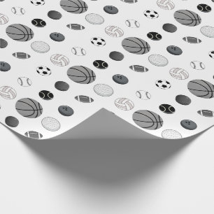 Papel de Presente de Aniversário Multi Esporte Mod