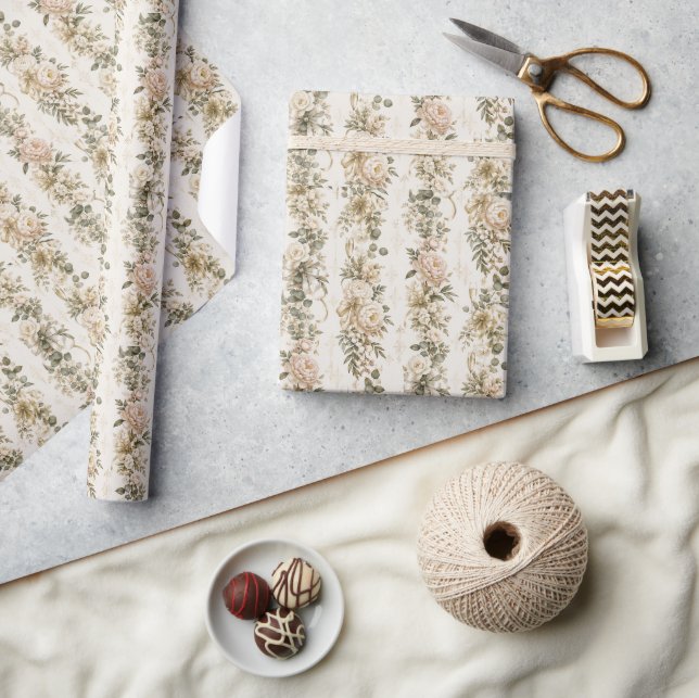 Papel de Presente de Casamento Botânico | Flora Be (Artesanato)