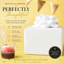 Papel de Presente de Casamento de Luxo | Papel Mat