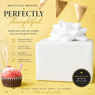 Papel de Presente de Casamento de Luxo Papel Mat