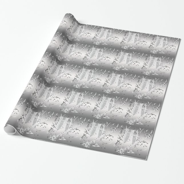 Papel de Presente de Champanhe Elegante (Desenrolado)