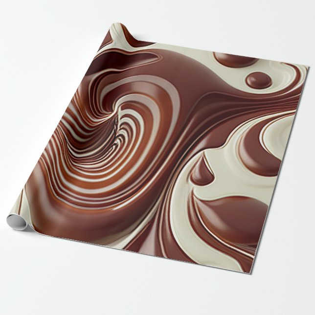 Papel de Presente de Chocolate para Qualquer Ocasi (Desenrolado)