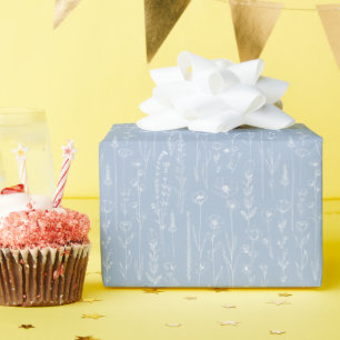 Papel de Presente de Chuveirinho de Bebê Floral de