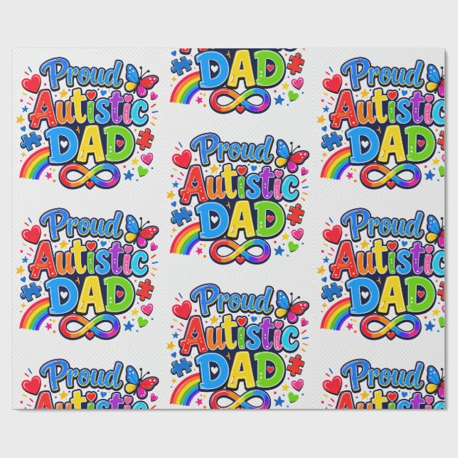 Papel de Presente de Conscientização sobre Autismo (Aberto)