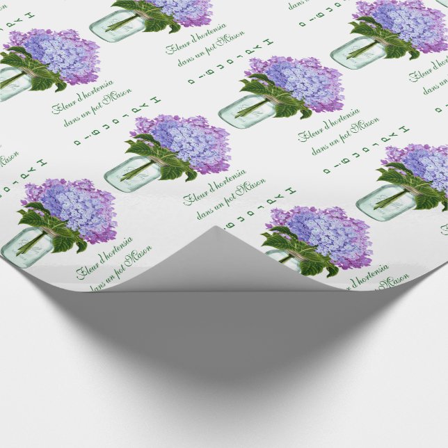 Papel De Presente De "d'hortensia Fleurs " (Ponta)