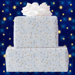 Papel de Presente de Férias Estrelas Brilhantes Az