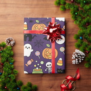 Papel de Presente de Festa Assustador Fofo, Hallow