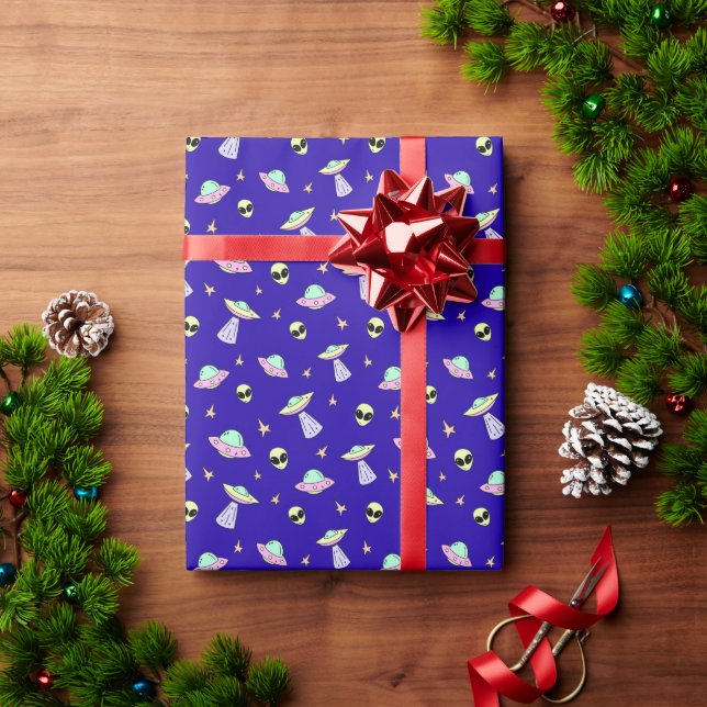 Papel de Presente de Ficção Científica Cósmica, Te (Presente de Natal)