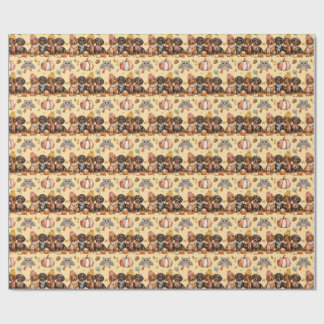Papel de Presente de Filhotes de Dachshund Cores d