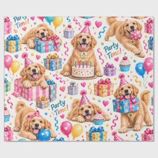 Papel de Presente de Golden Retriever | Hora da Fe