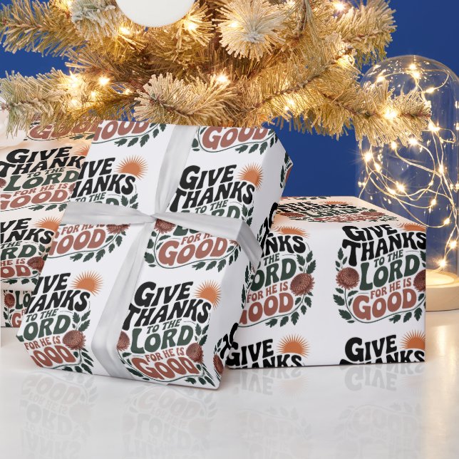 Papel De Presente Dê Graças - Cristão (Feriados)