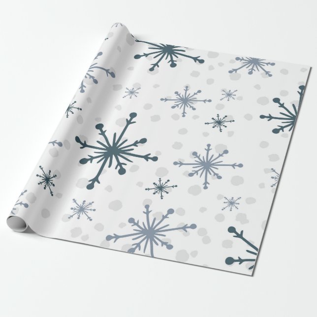 Papel de Presente de Inverno Escandinavo (Desenrolado)