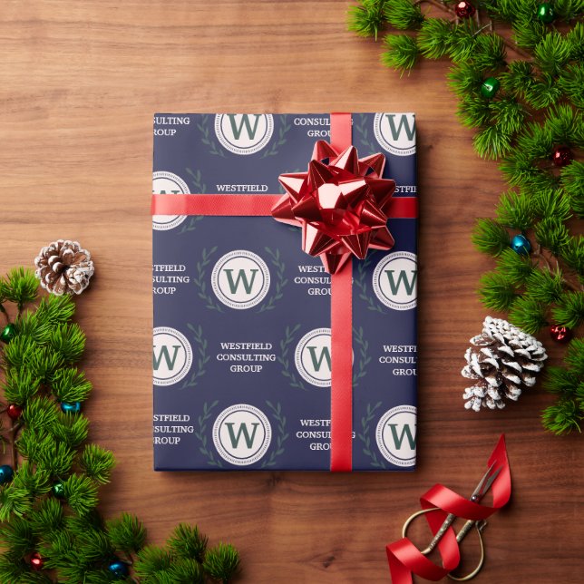 Papel de Presente de Luxo com Monograma para Prese (Presente de Natal)