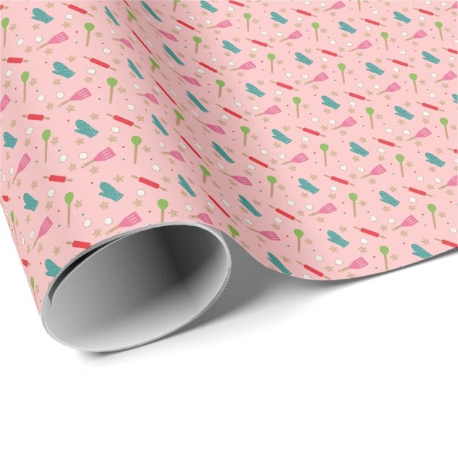 Papel de Presente de Natal Baking Spirits Bright (Ponta do rolo)