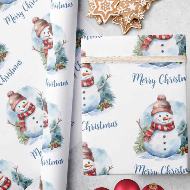 Papel de Presente de Natal Cena de Inverno com Bon (Criador carregado)