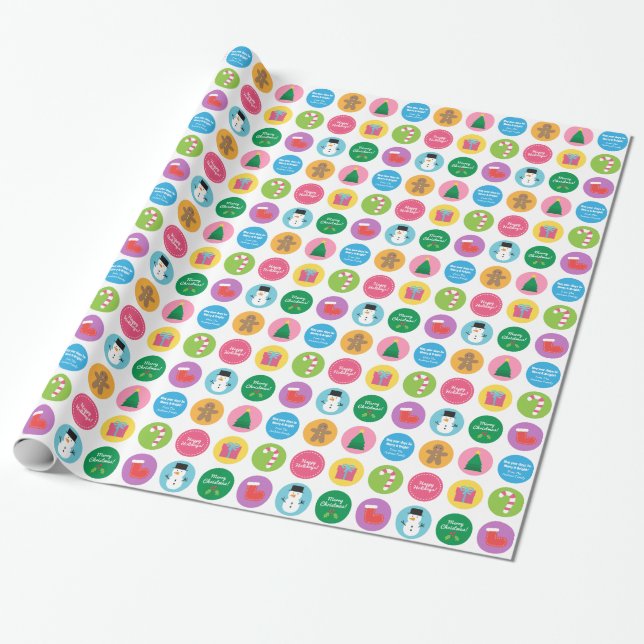 Papel de Presente de Natal Colorido e Brilhante (Desenrolado)