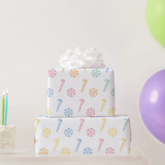 Papel de Presente de Natal com Cana-de-Açúcar Past