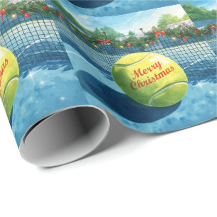 Papel de Presente de Natal de Bola de Tênis