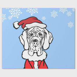 Papel de presente de Natal de Dogue Alemão