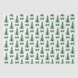 Papel de presente de Natal do Arco Verde Pine Tree