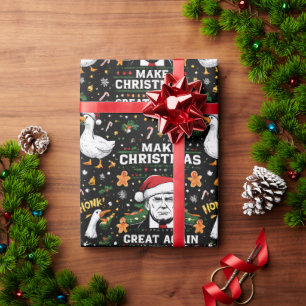 Papel de Presente de Natal Engraçado Tornar o Nata