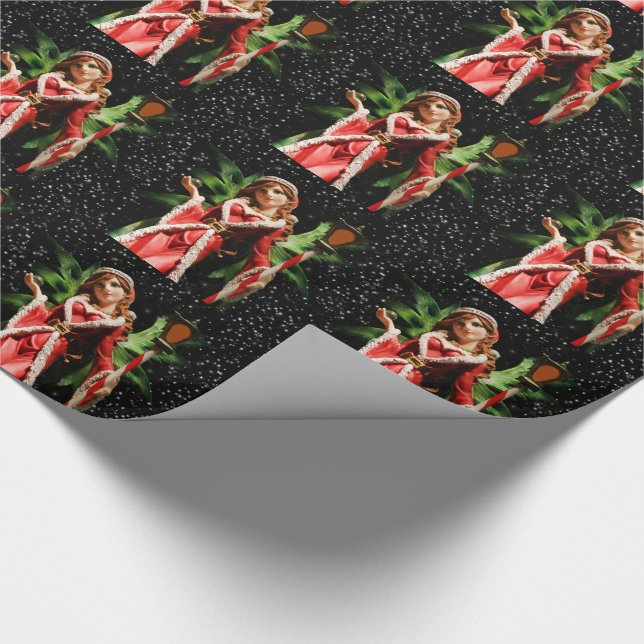 Papel de Presente de Natal/Fada da Neve (Ponta)