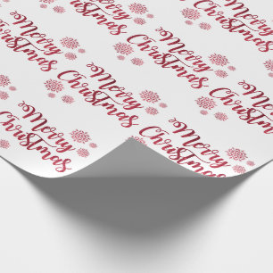 Papel de Presente de Natal/Feliz Natal com Floco d