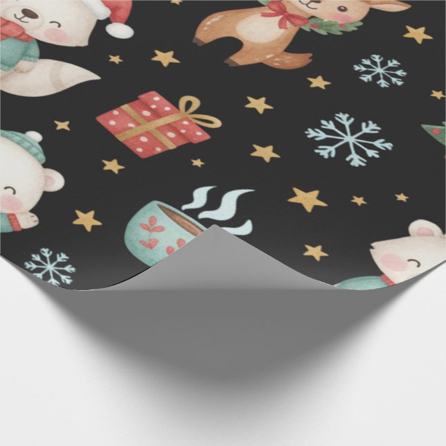 Papel de Presente de Natal Festive Critters (Ponta)