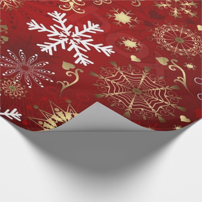 Papel de Presente de Natal/Flocos de Neve (Ponta)