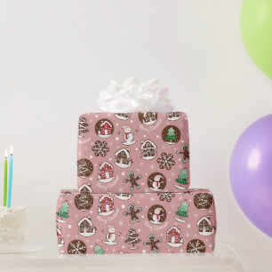 Papel de Presente de Natal Fofo de Férias