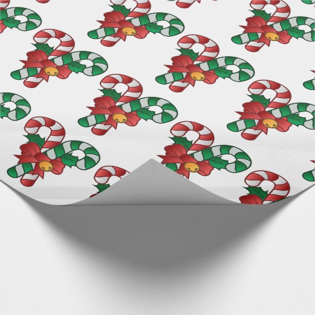 Papel de Presente de Natal/Listras de Doces (Ponta)
